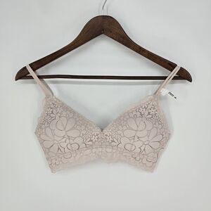 NWT Aerie Beige Wireless Lace Bralette 34 B